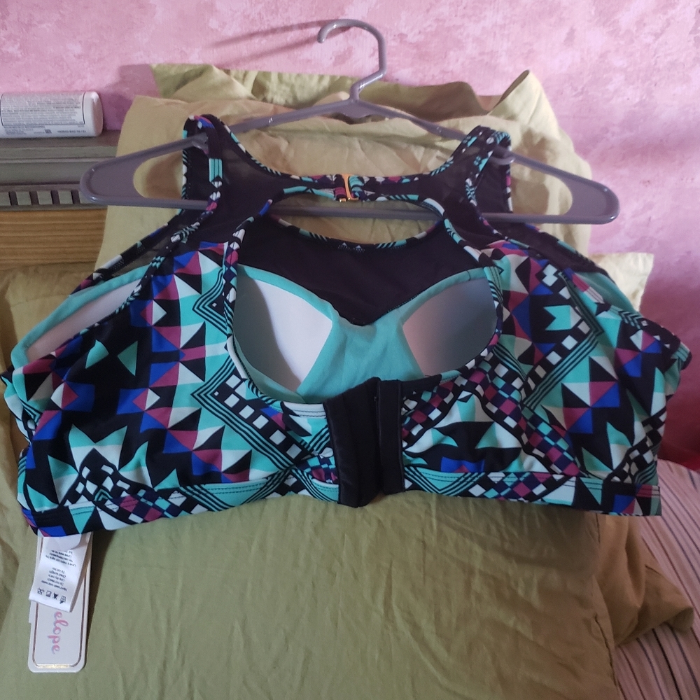 Pink Envelope swim top - Picture 2 of 2